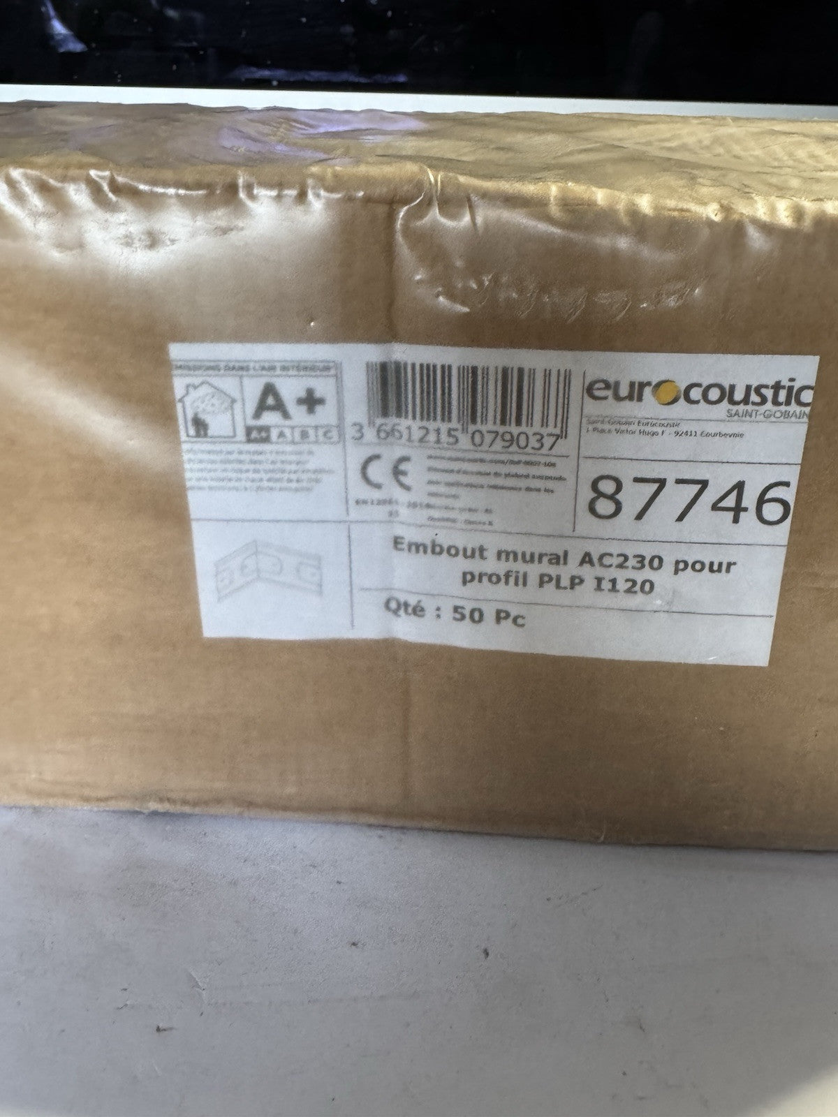 Embout de fixation murale AC230 pour PLP 120 - boîte de 50 pcs
