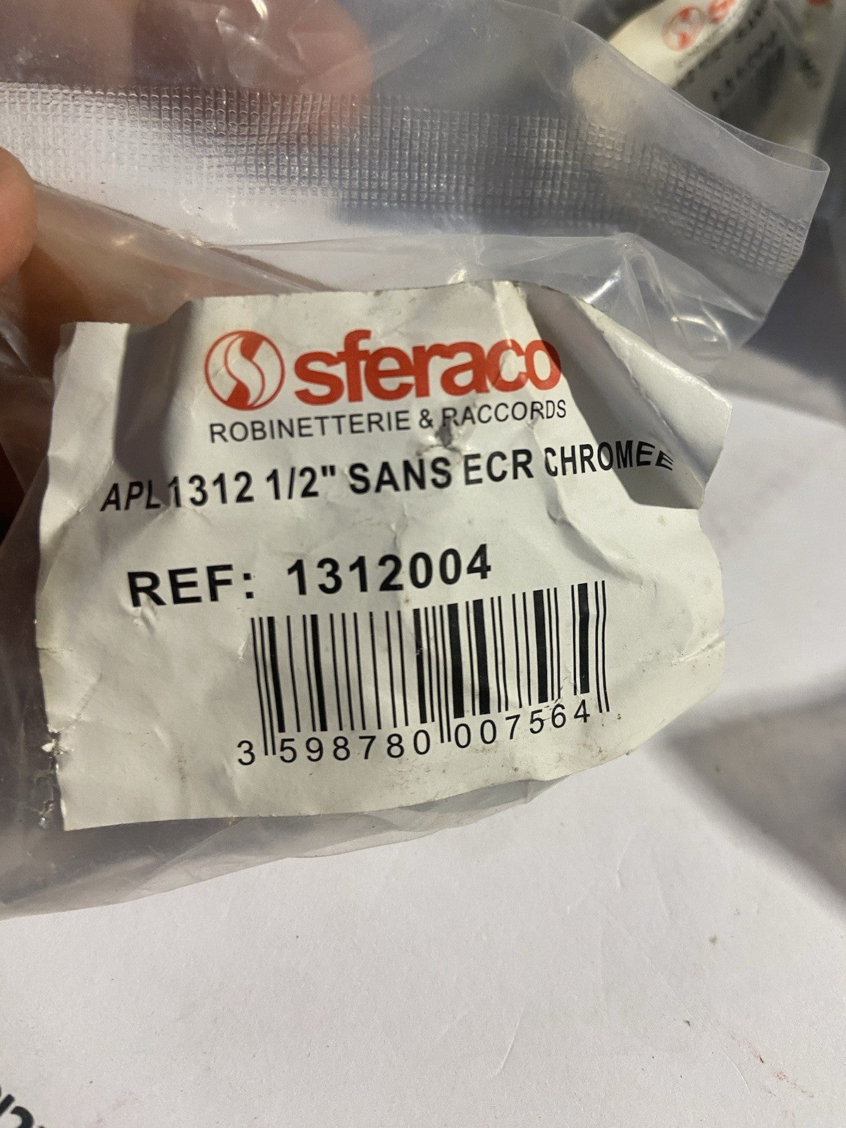 Applique laiton chromé sans écrou Sferaco 1312004
