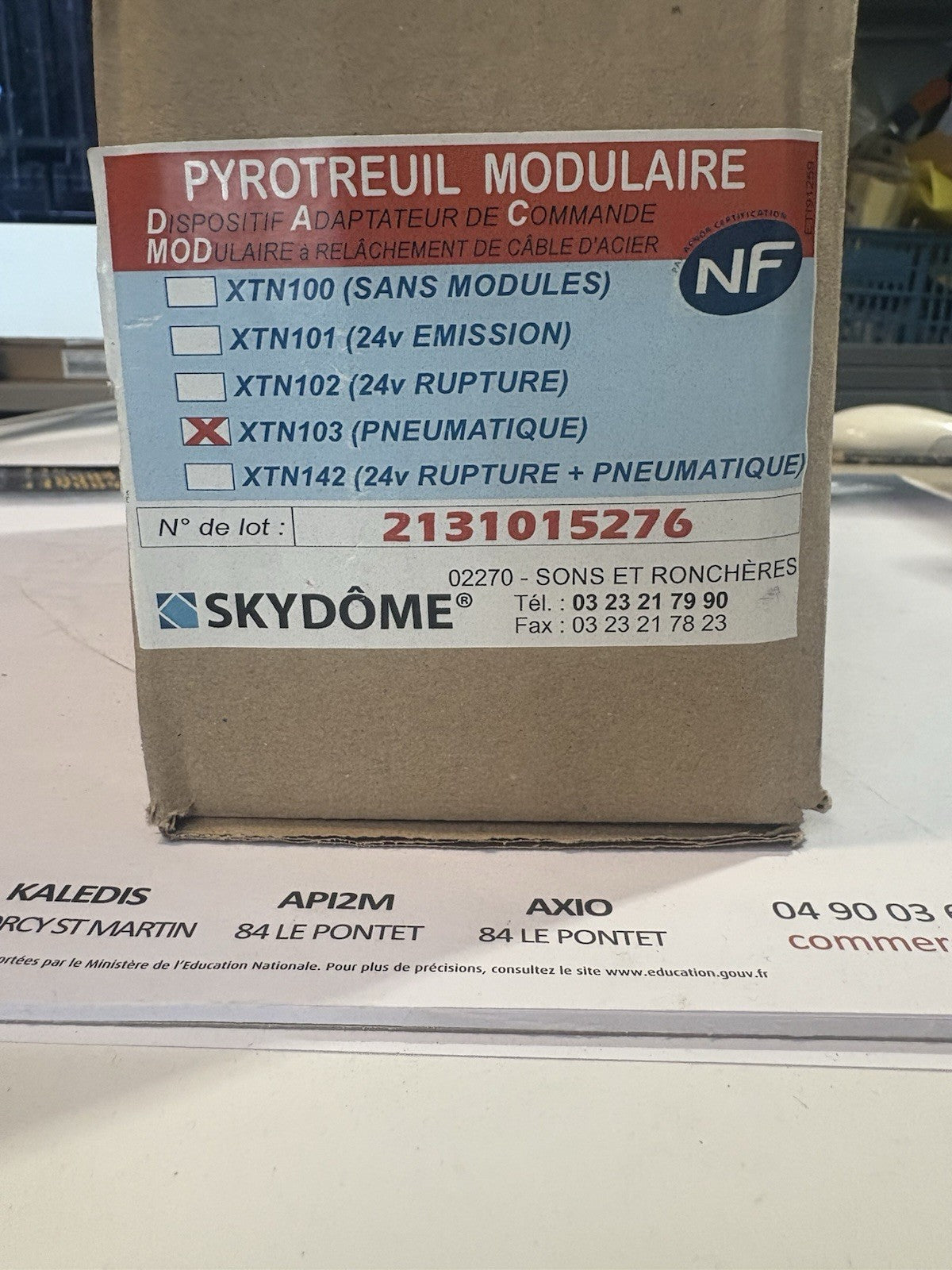 Commande de desenfumage xnt100 pyrotreuil modulaire