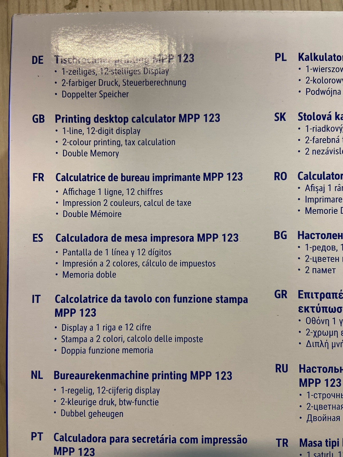 MAUL Calculatrice de bureau printing MPP 123
