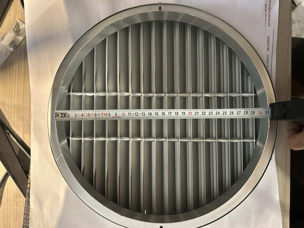 Grille de ventilation ronde circulaire Ø300 mm - Métal / Aluminium
