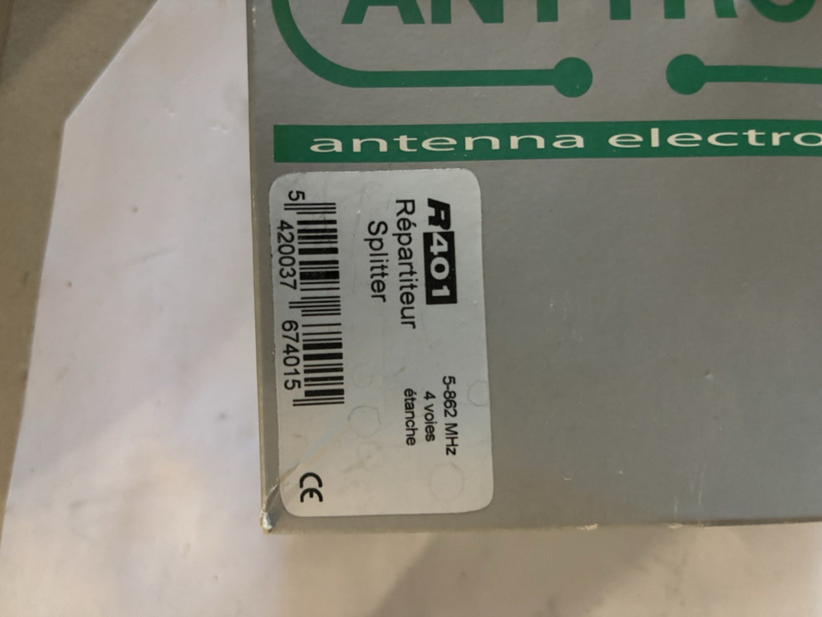 Répartiteur d'antenne TV étanche 4 voies NEUF Anttron R401 (5-862 MHz)