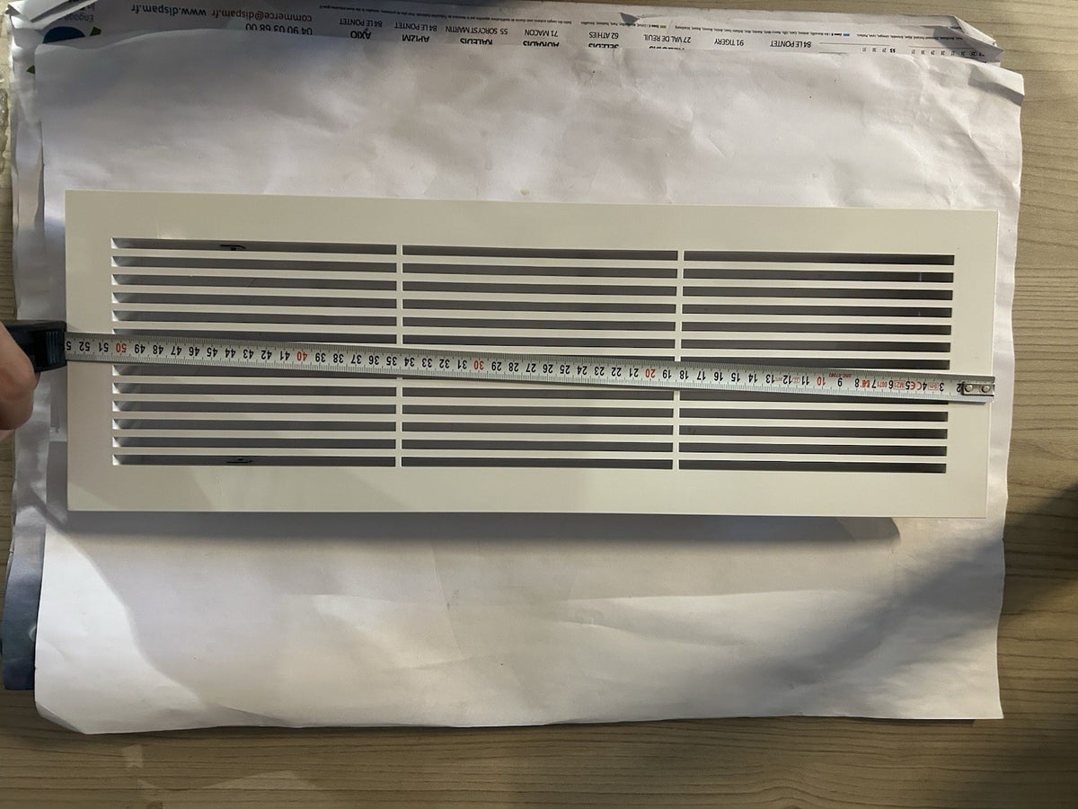 Grille de ventilation / soufflage rectangulaire 49x17 cm - Blanc