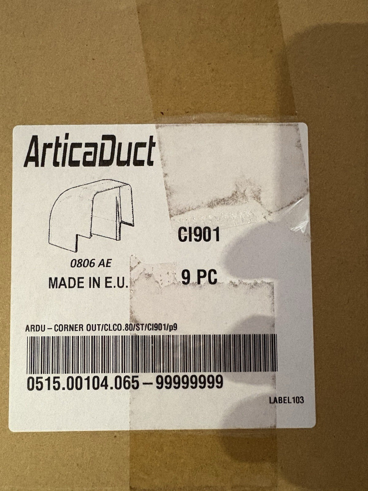 Angles extérieurs pour goulottes de climatisation ArticaDuct