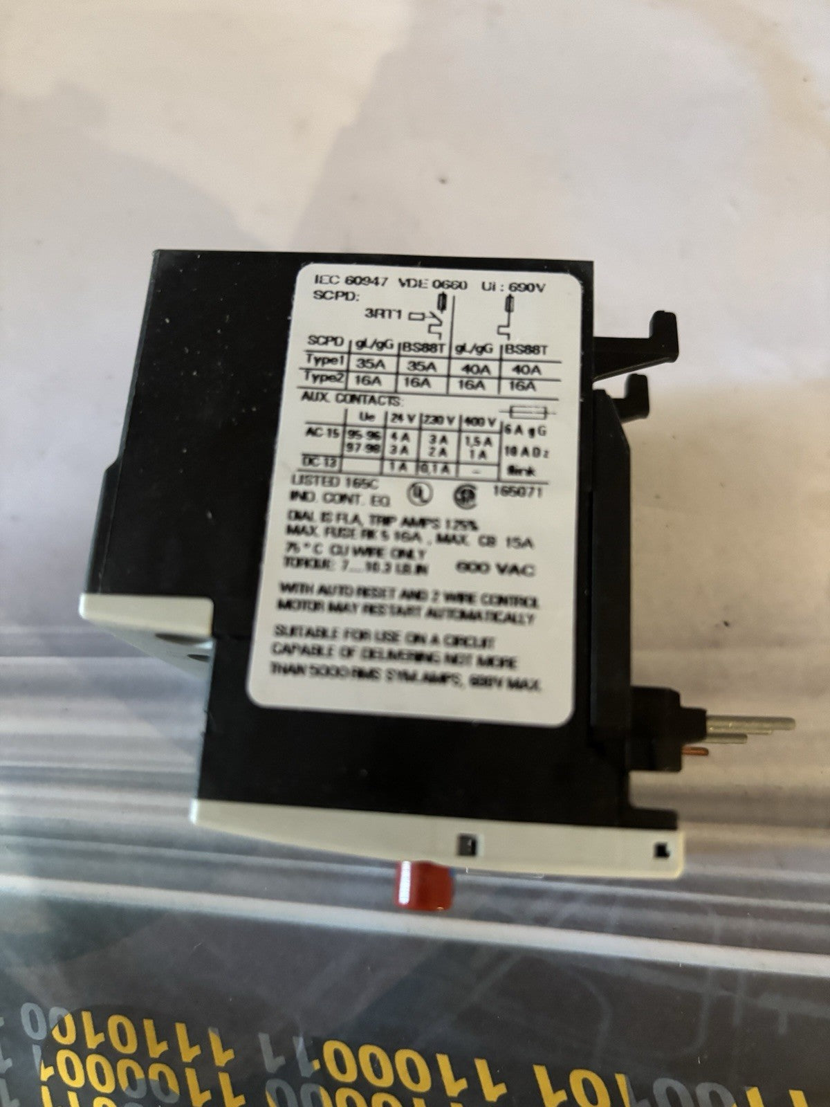 Relais de surcharge thermique Siemens SIRIUS