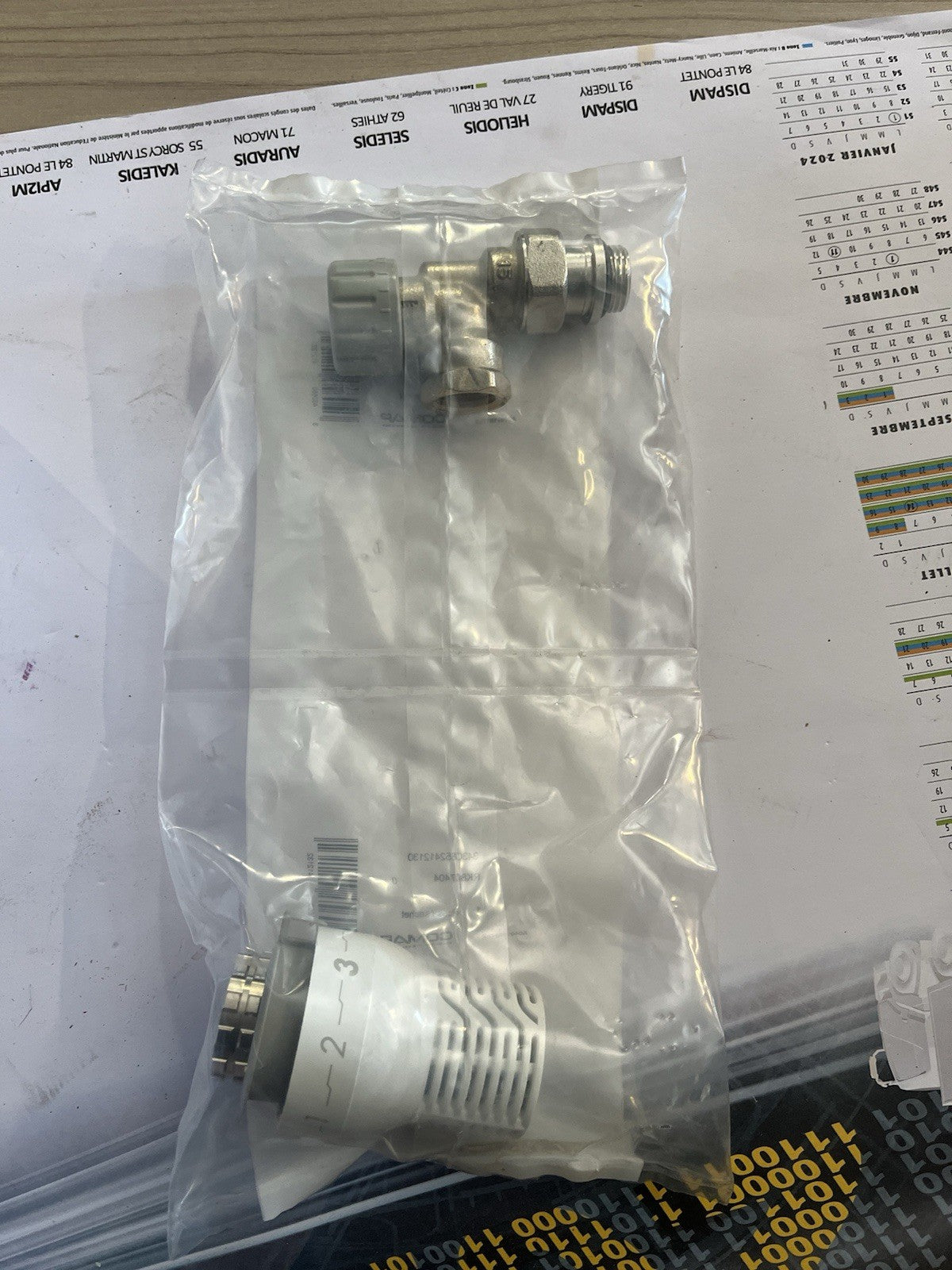 Kit Tete termostatique m30 et corps équerre inversé thermostatisable