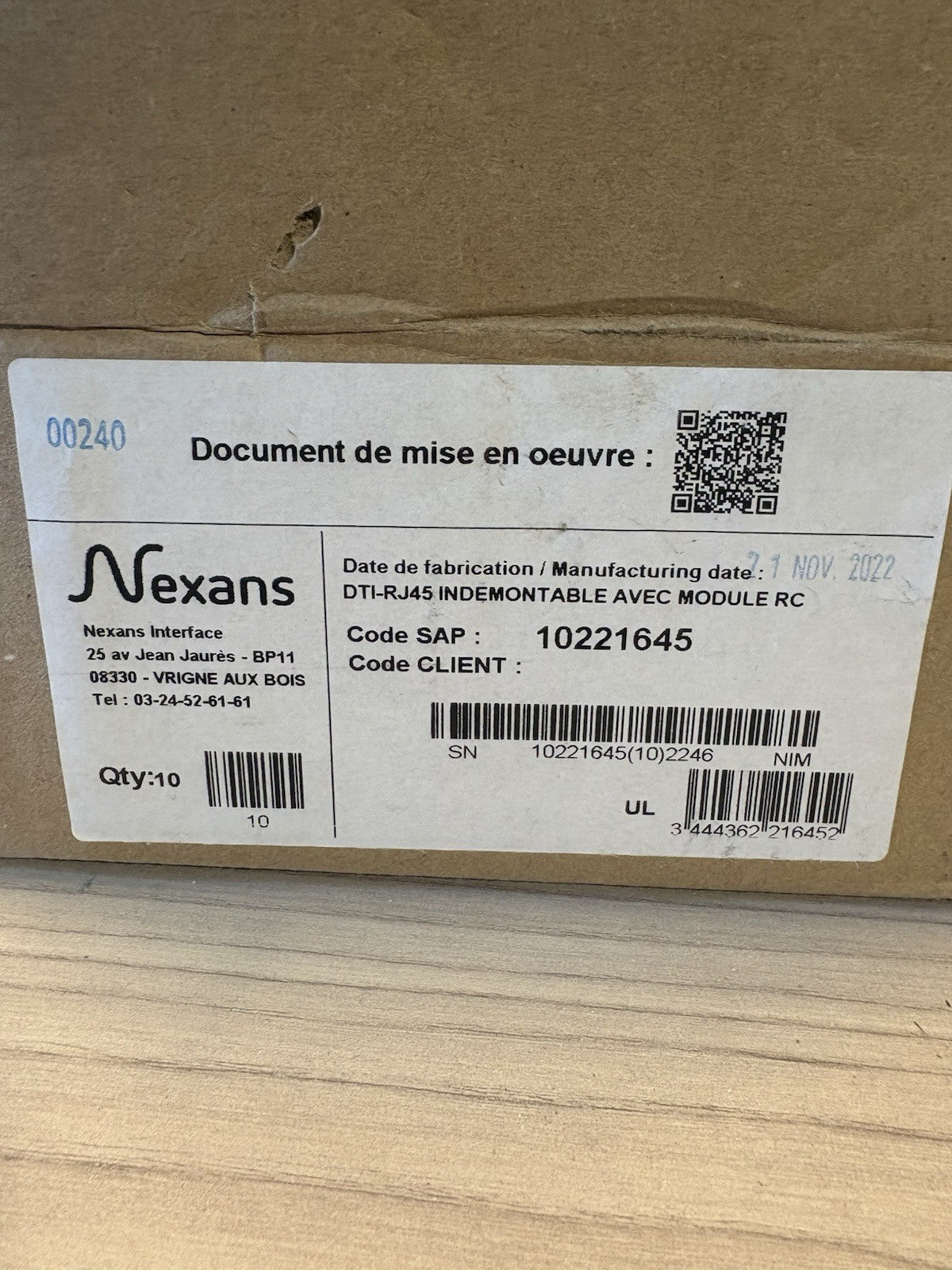 10 Boîtier dti-rj45 nexans
