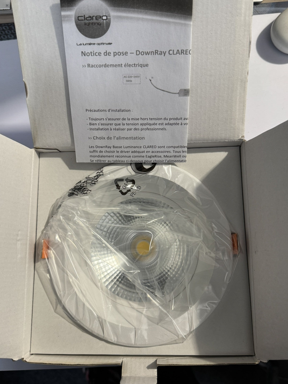 DownRay CLAREO 150 20W Basse Luminance IP44