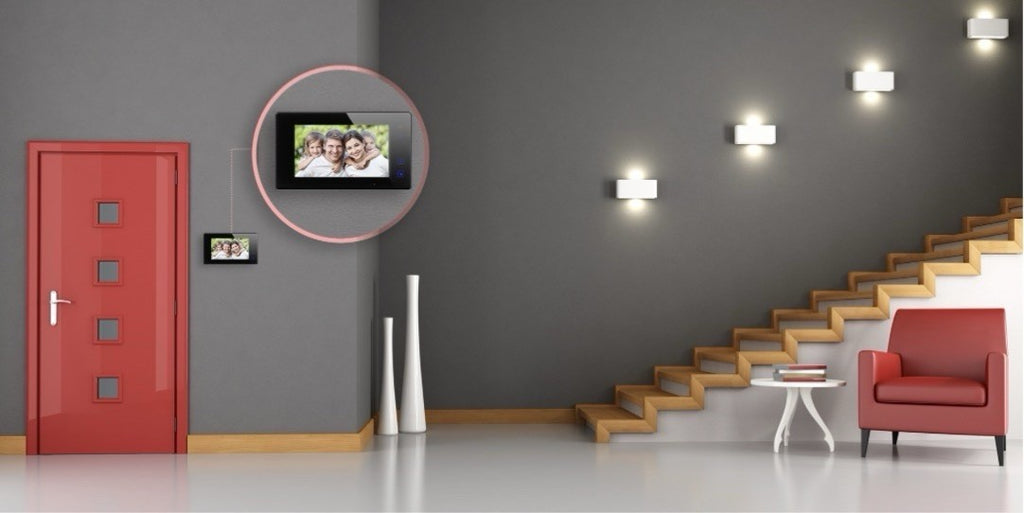 GATES DOMOTICUS Interphone vidéo écran tactile 7" mains libres noir