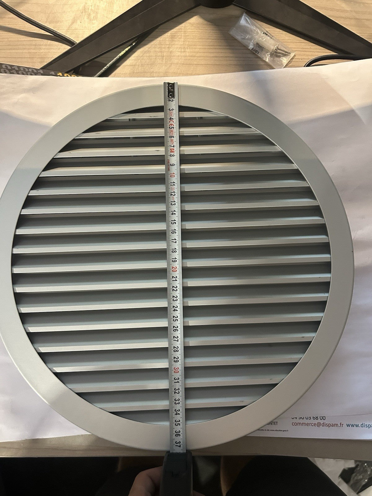 Grille de ventilation ronde circulaire Ø300 mm - Métal / Aluminium