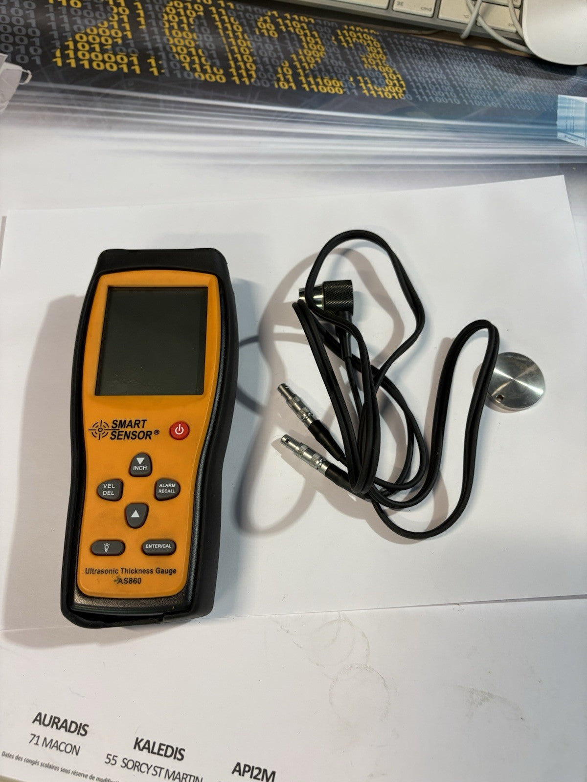Jauge d'épaisseur à ultrasons numérique smart sensor as860