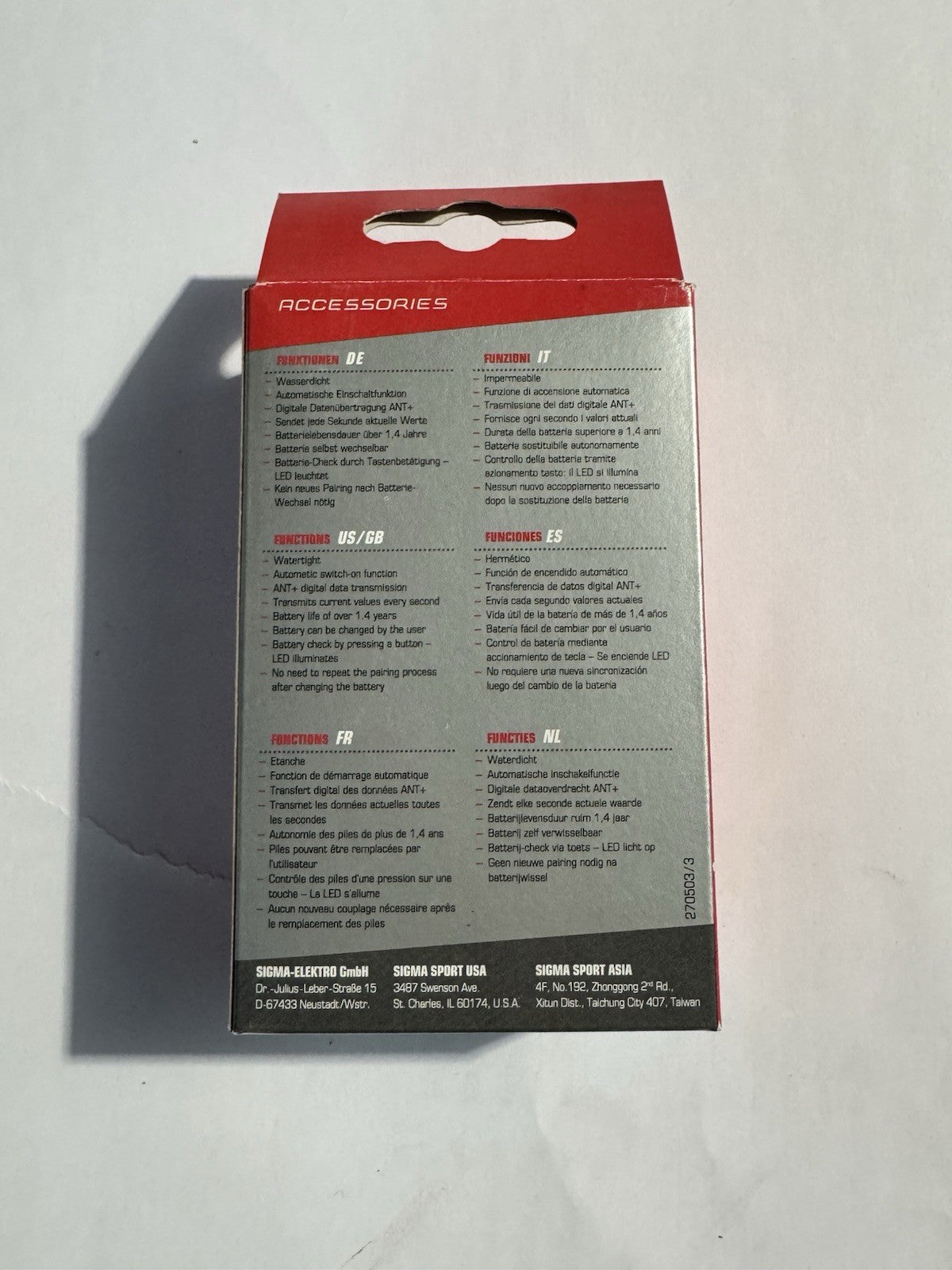 Sigma Capteur De Cadence ANT+