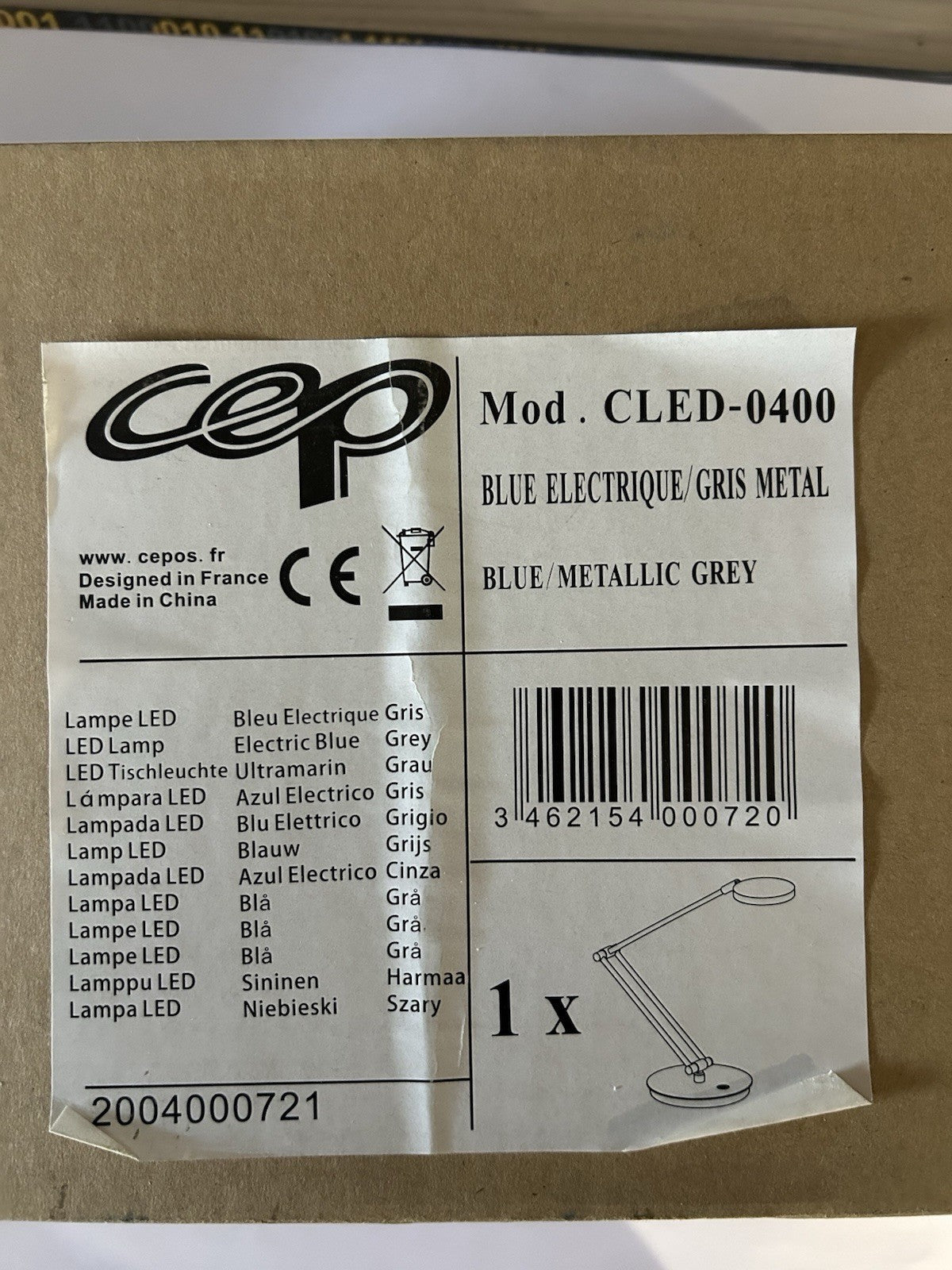 CEP CepPro 400 - lampe de bureau - LED - Bleu/Gris metal