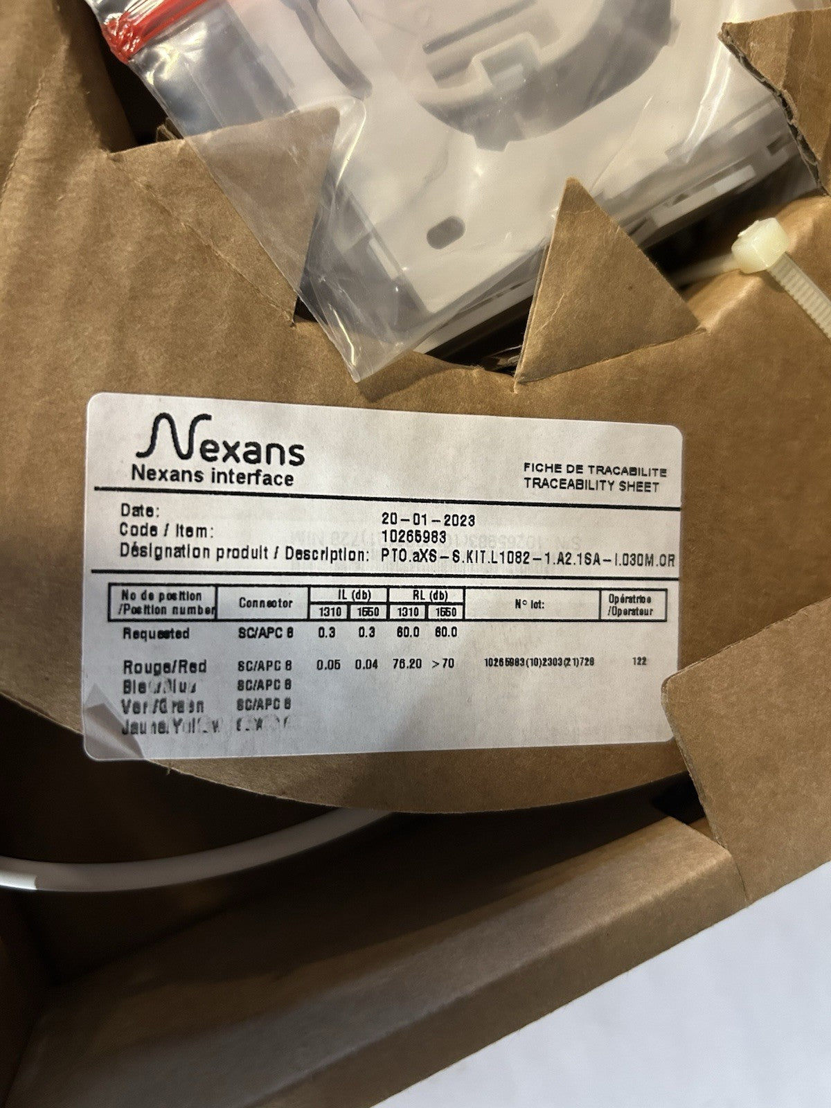 kit de raccordement pour la fibre optique