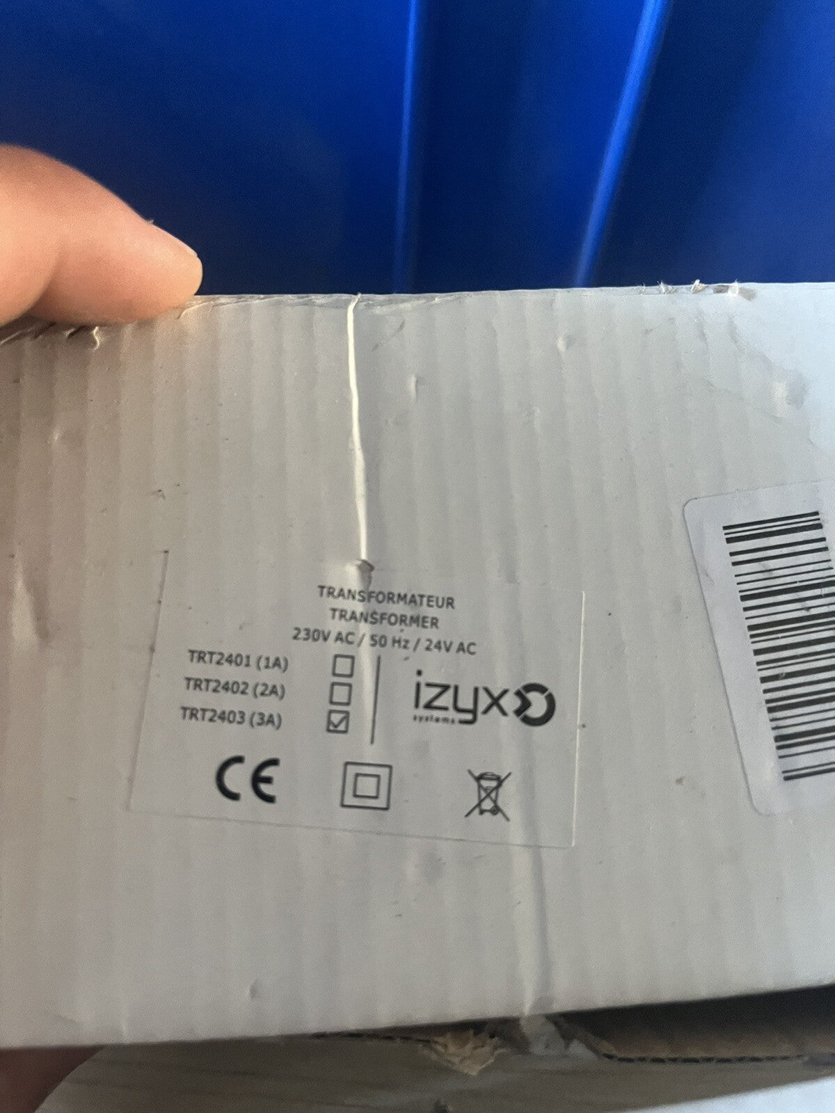 Transformateur izyx 230 ac / 50hz / 24v ac