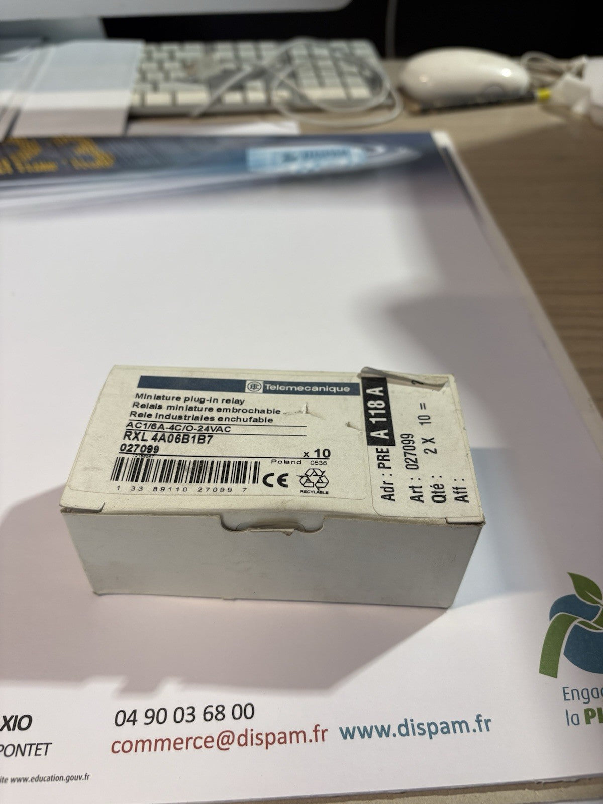 Relais miniature embrochable rxl4a06b1b7