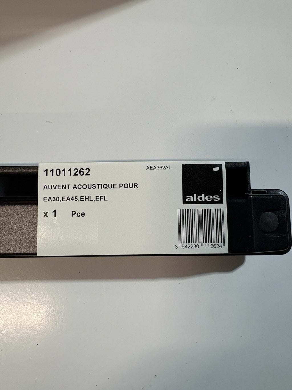Entrée d air Aldes 11011262 noir auvent acoustique pour ea45, EHL, Efl