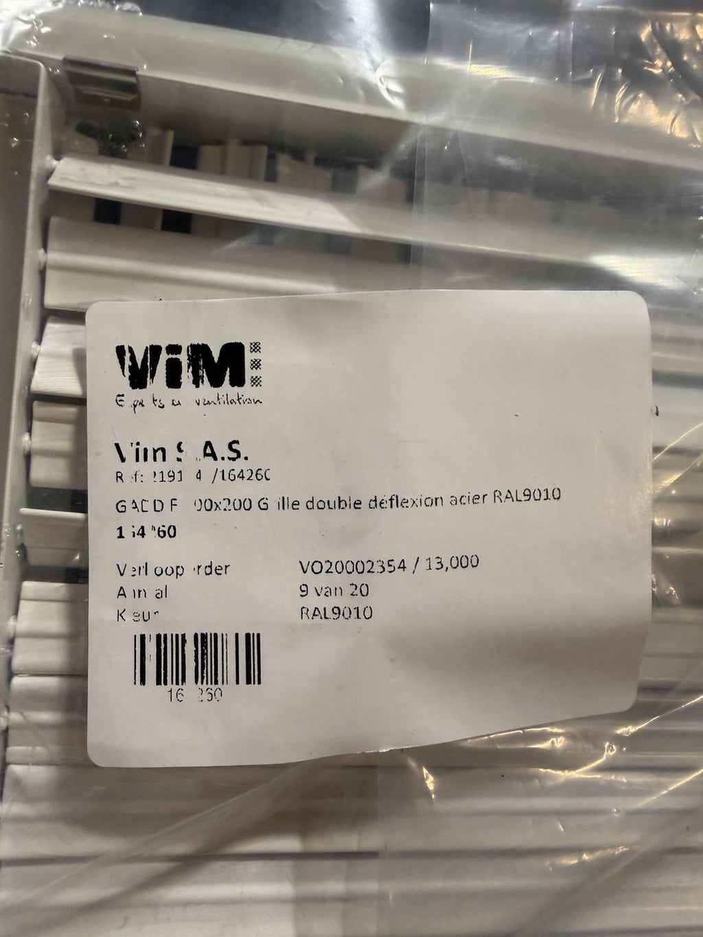 Grille de reprise ou soufflage pour gainable et Ventilation L630 H 230