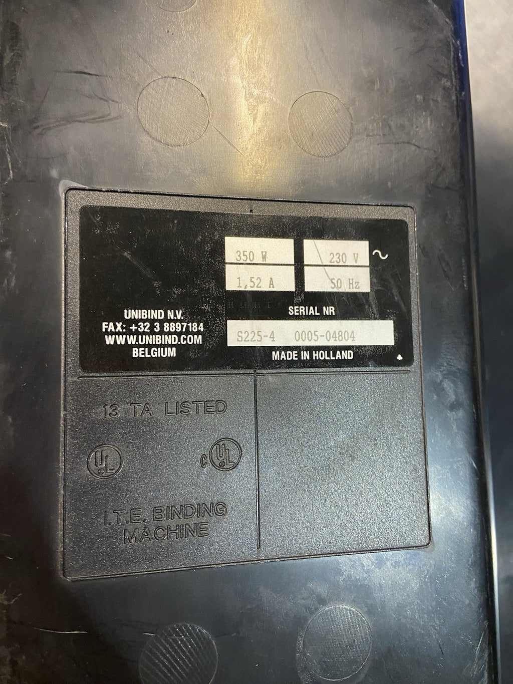Thermo relieur unibind S 225-4