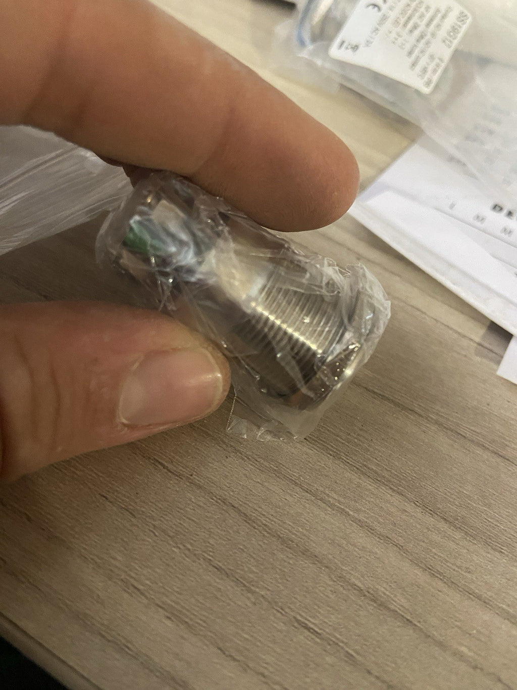 Bouton poussoir, Ø 19 mm, Halo Vert