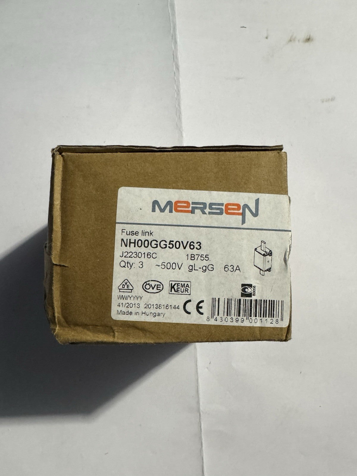 Fusible Mersen NH00GG50V63