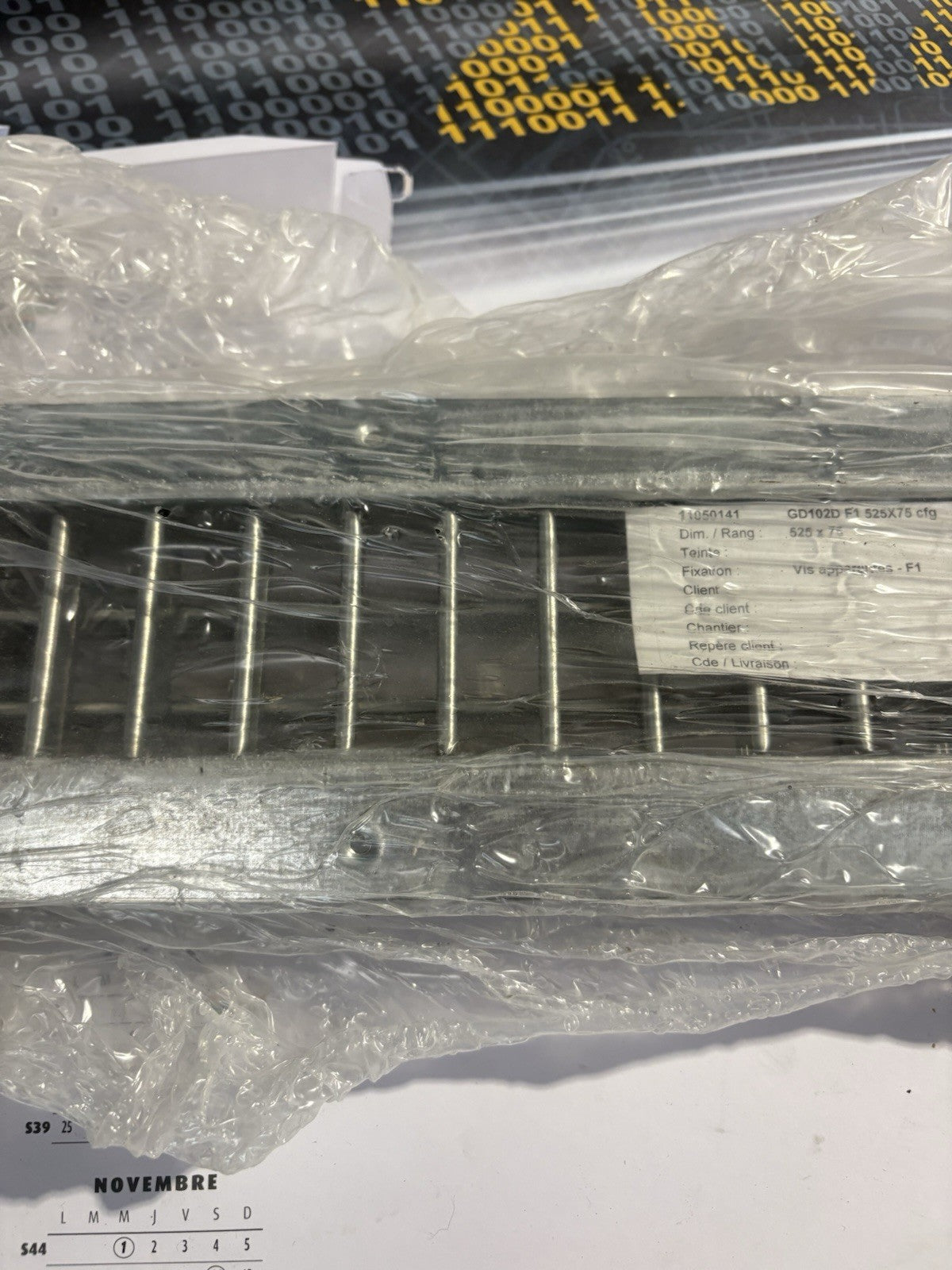 Grille Aldes 1105141 525 mm par 75 mm