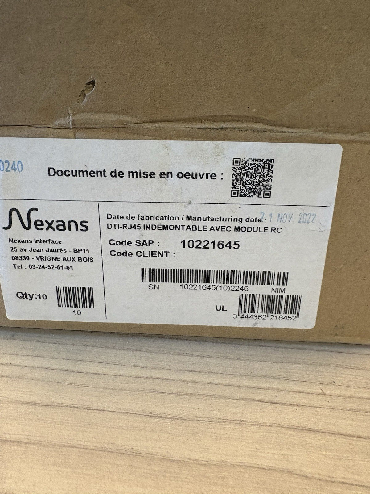 10 Boîtier dti-rj45 nexans