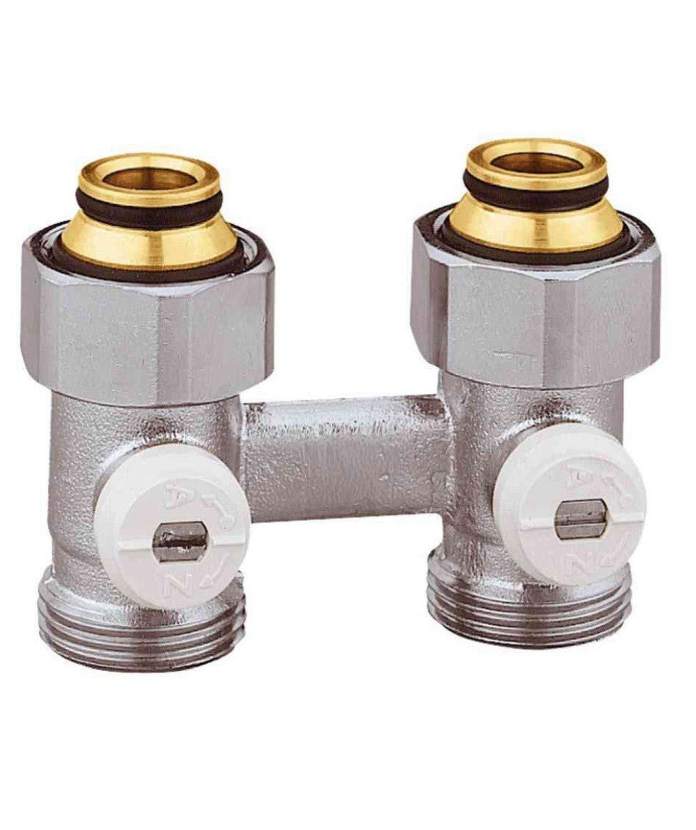 Vanne caleffi 301052 double bitube en H droit