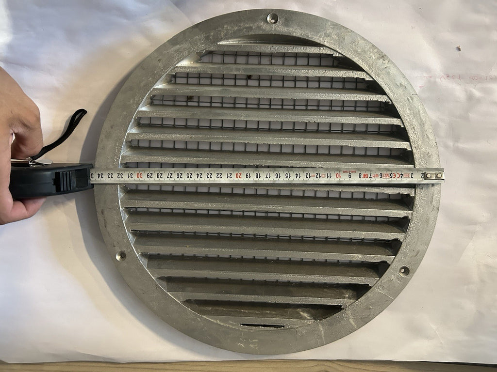 Grille de ventilation circulaire aluminium diam. 300 mm - Avec moustiquaire