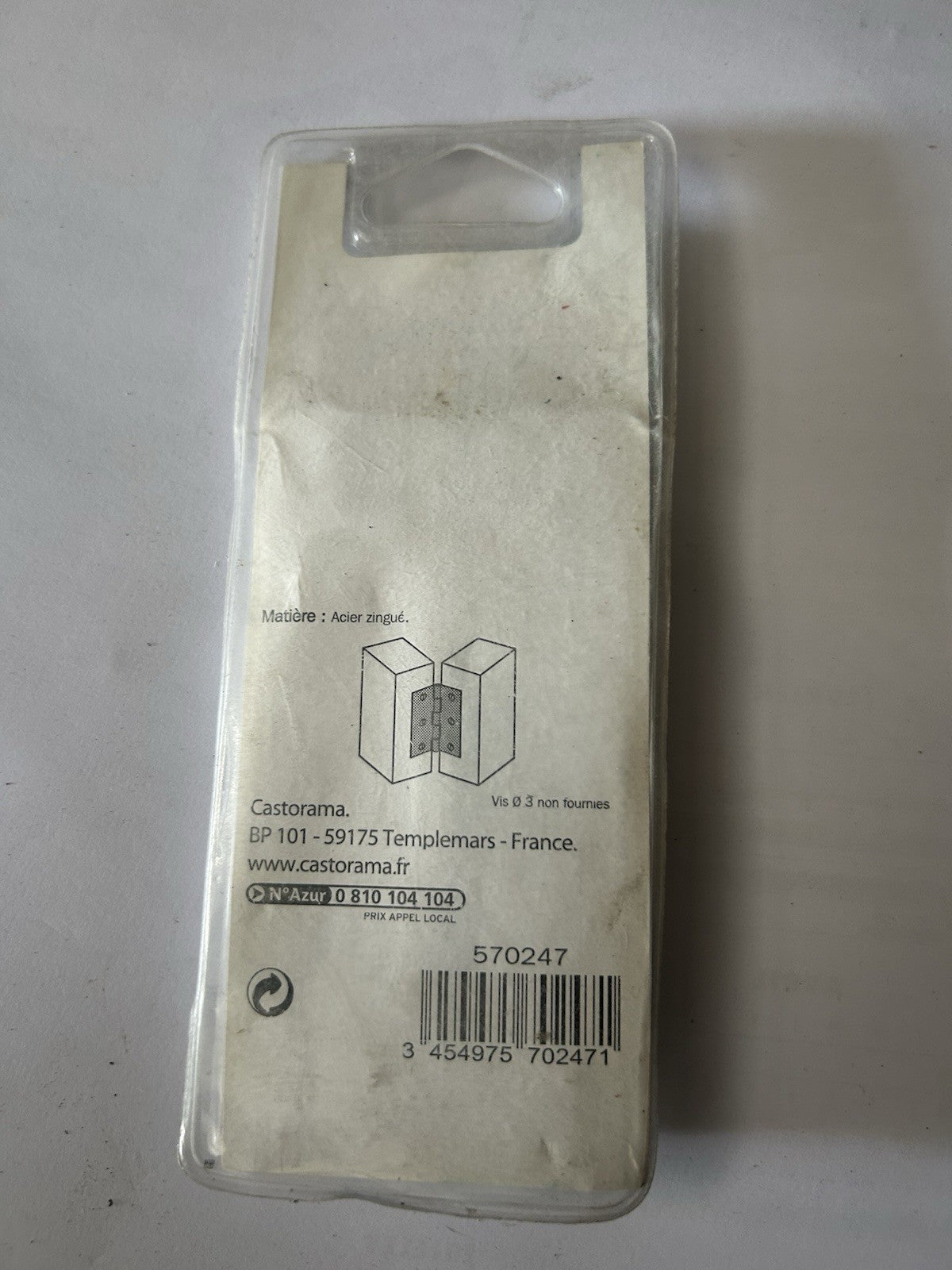 2 Charnière zinguées Diall 90mm