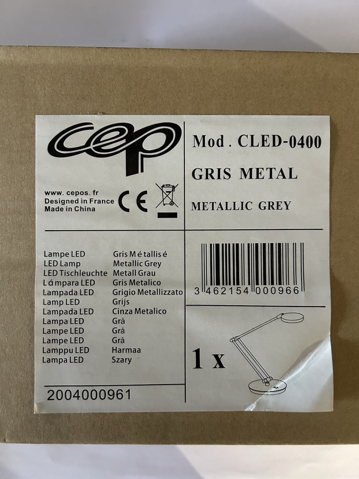 CEP CepPro 400 - lampe de bureau - LED - Gris Metal