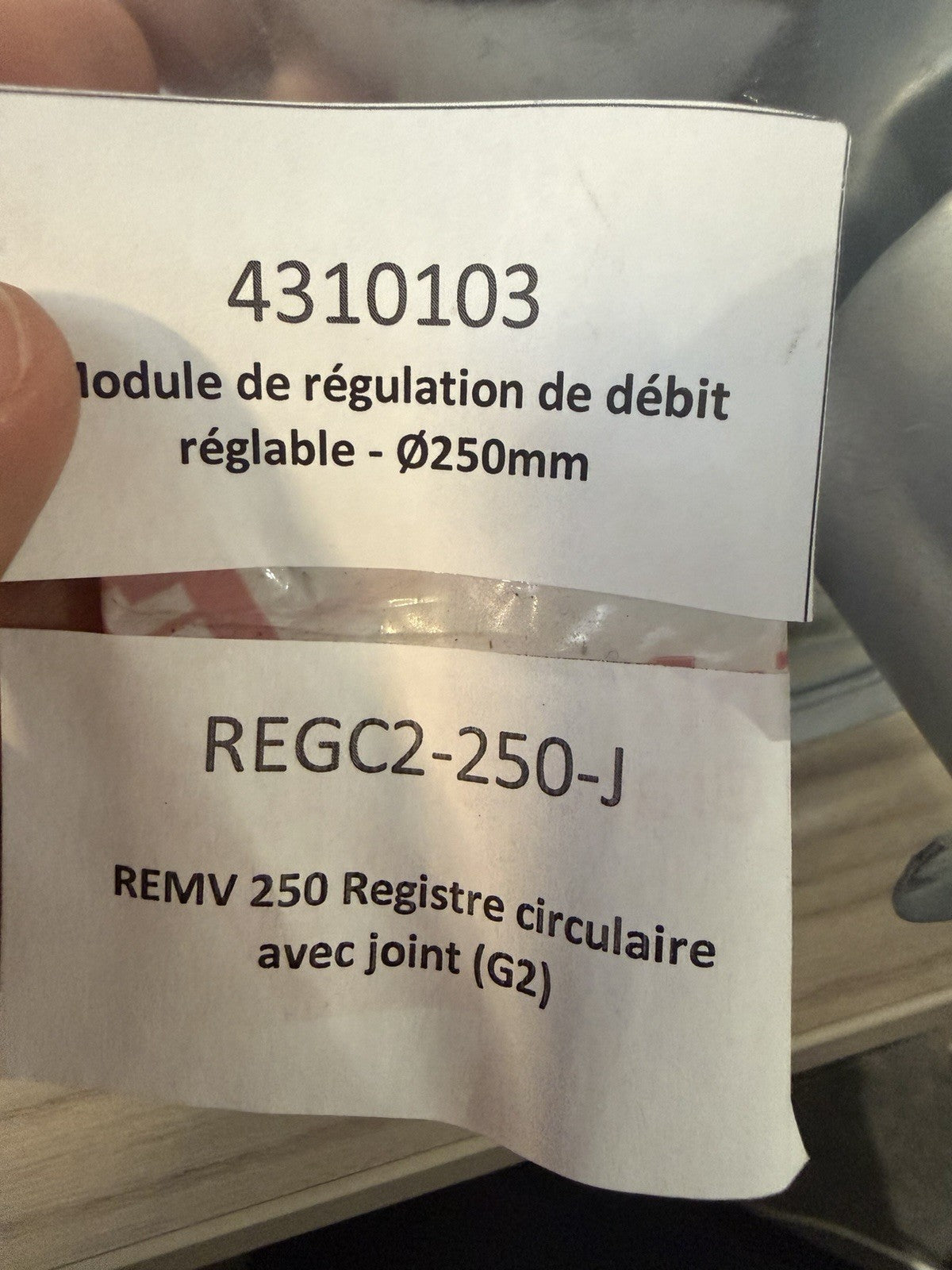 Registre d'équilibrage manuel Ø 250 mm pour conduit rigide galvanisé