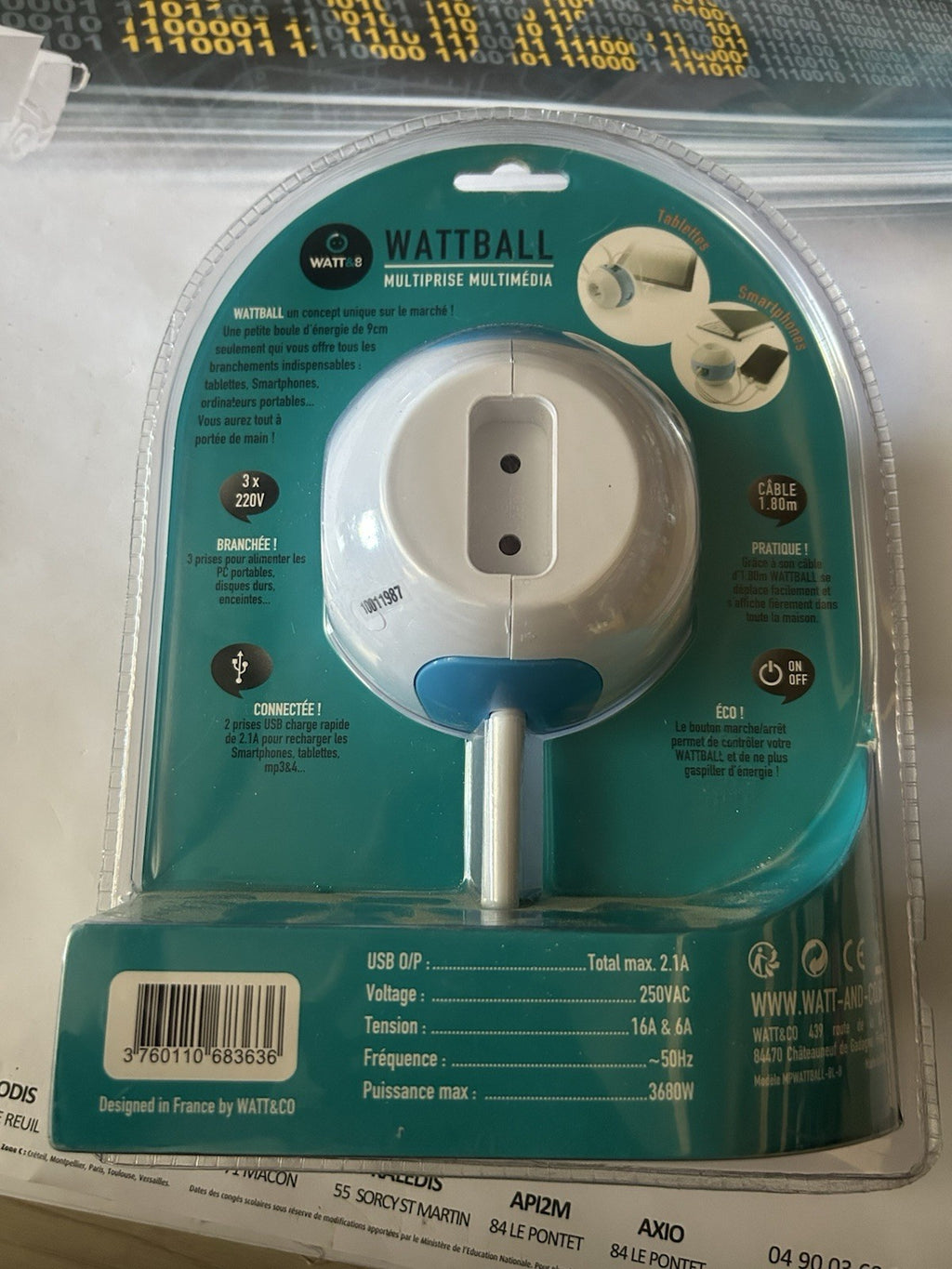 Wattball Multiprise Multimédia