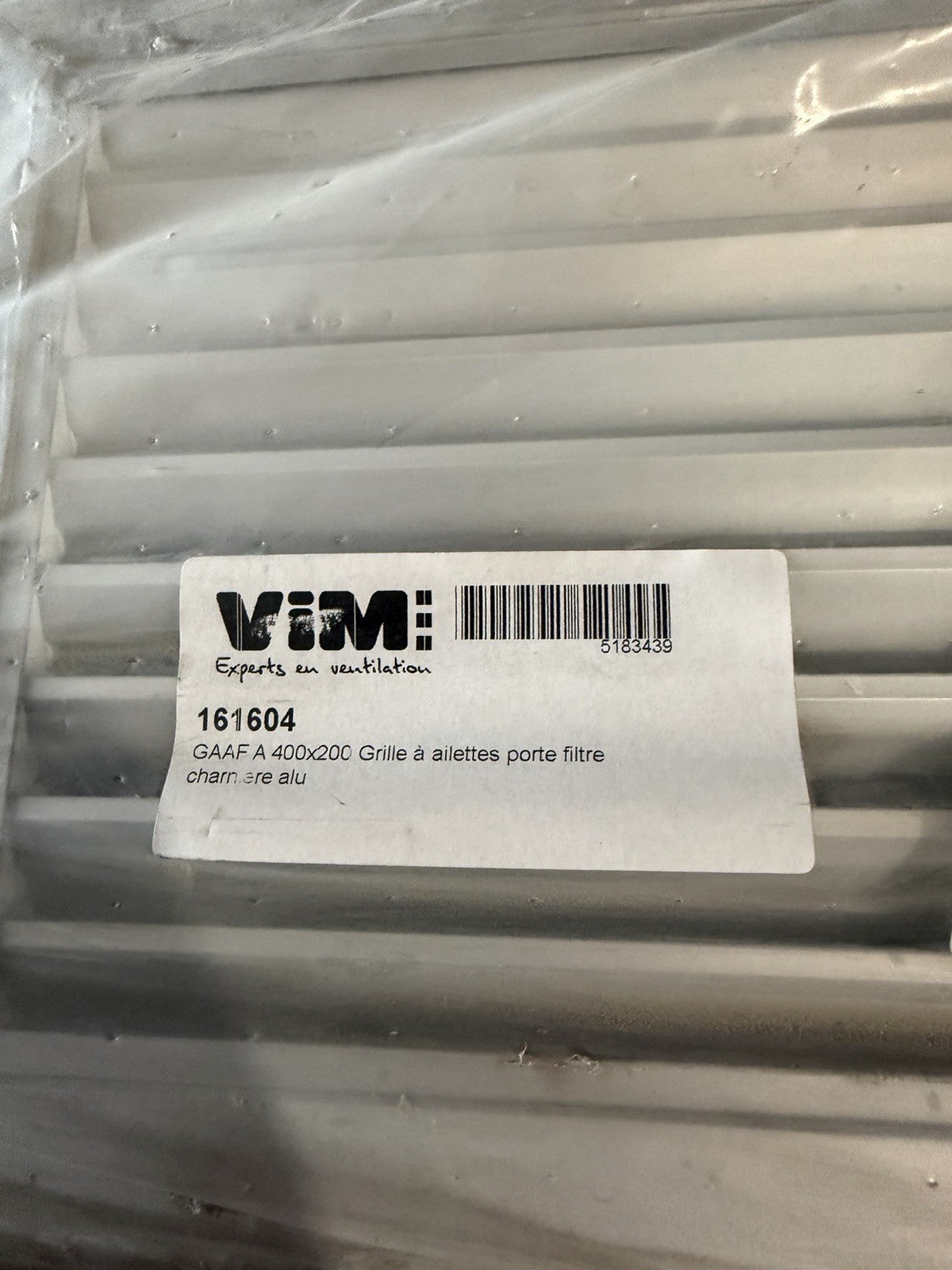 GRILLE DE RÉCUPÉRATION PORTE-FILTRE À AILETTES FIXES 400*200