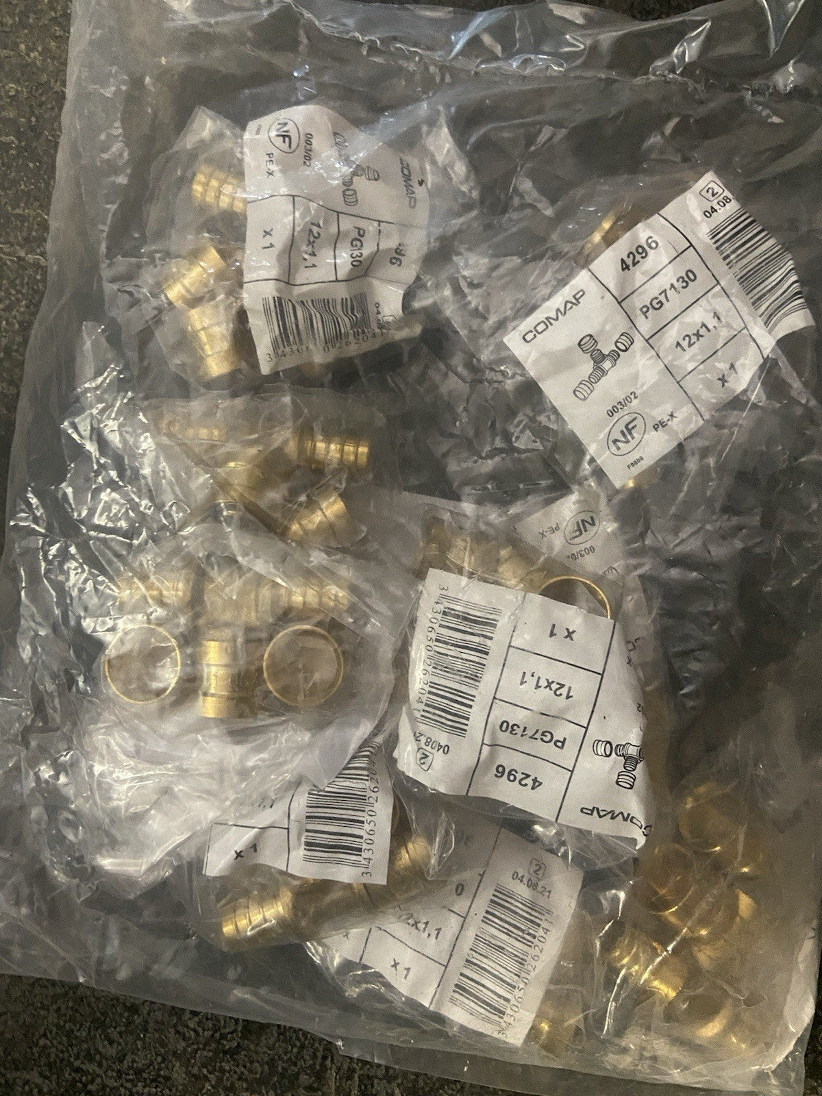 Comap Lot de 10 tés égal à glissement - Réf : 4296
