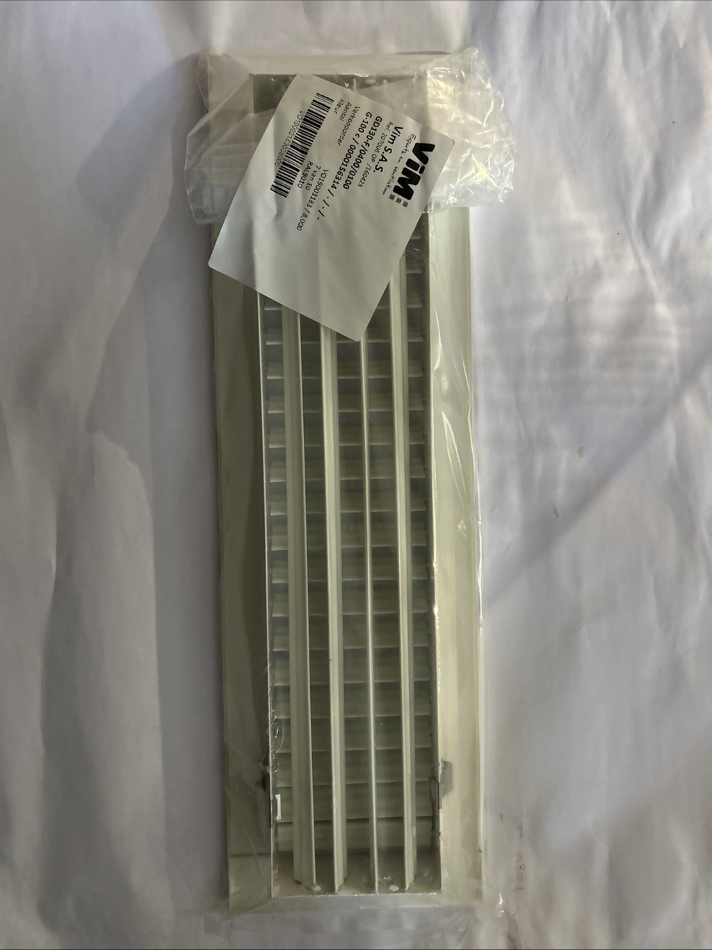Grille de ventilation VIM G-100 C 400 x 100 mm blanche RAL9010