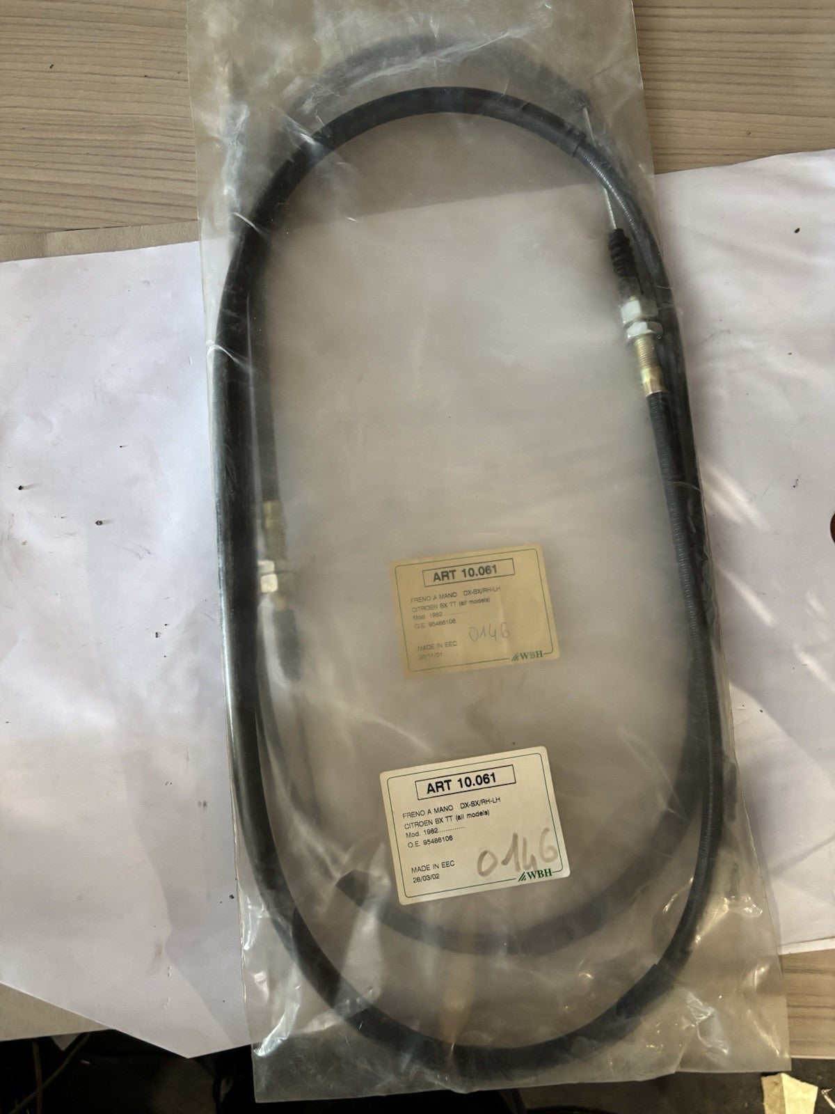 Câble de frein à main G/D NEUF Citroën BX (Tous modèles) - Ref 0146 / ART 10.061