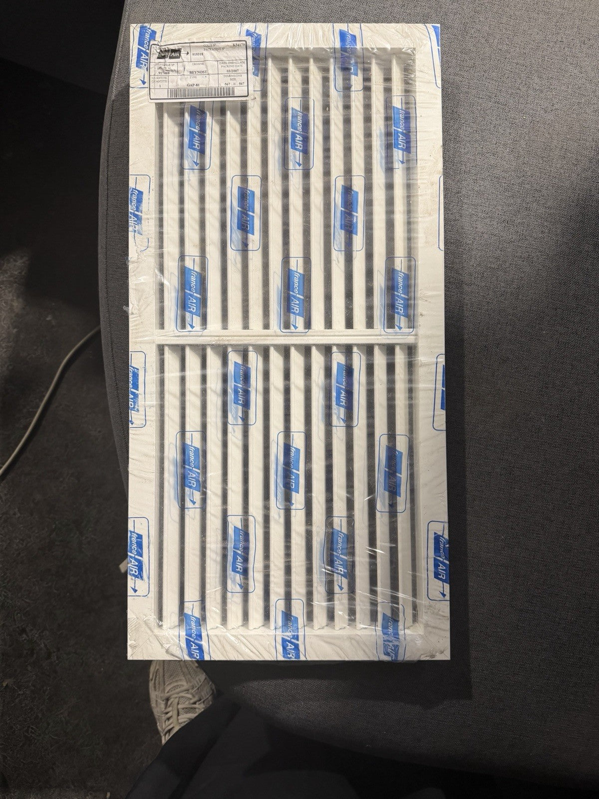 Grille de reprise ou de soufflage pour gainable