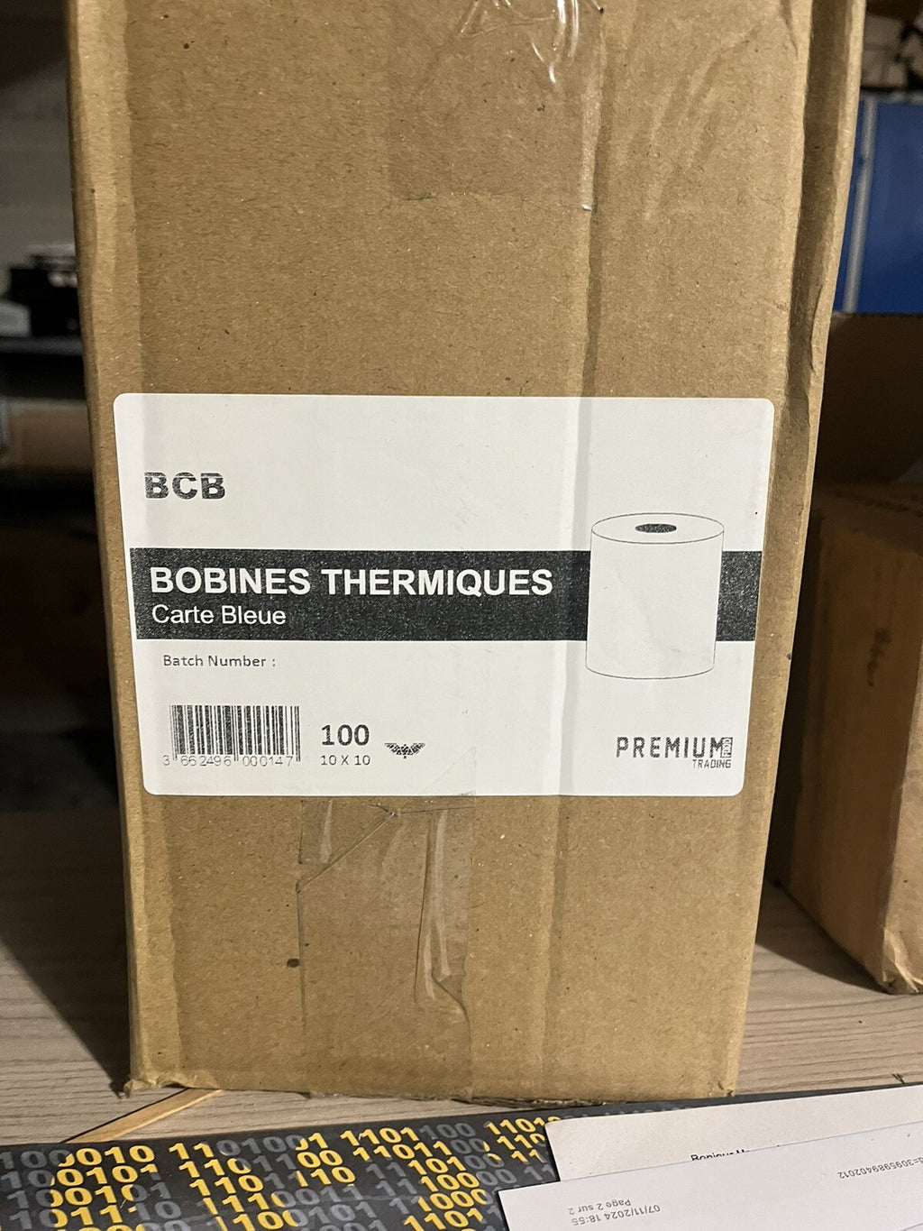Bobines Thermique Carte Bleue