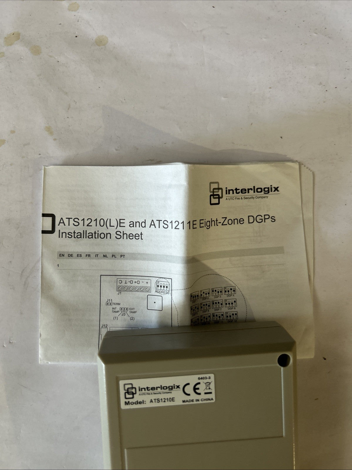 Interlogix ATS1210E, un module DGP