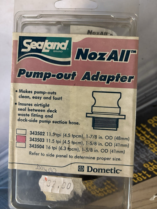 Adaptateur de vidange Sealand NozAll Dometic 310343 - Bateau Neuf