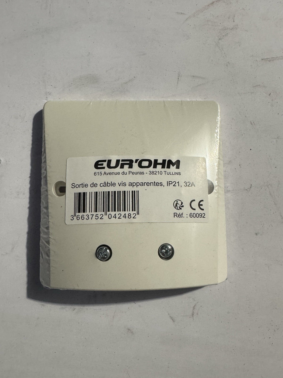 sortie de cable vis apparentes ip21 32a eur'ohm