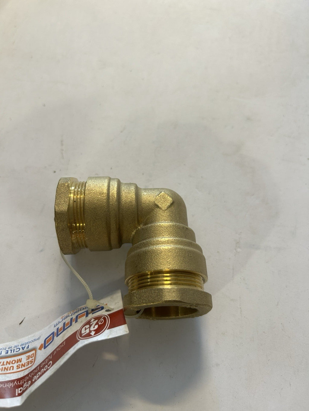 Coude PE laiton égal D25