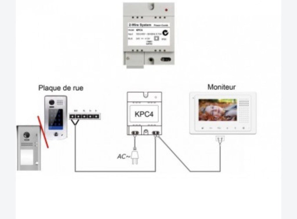 Module d alimentation pour visiophone kpc4 2-wire systèm