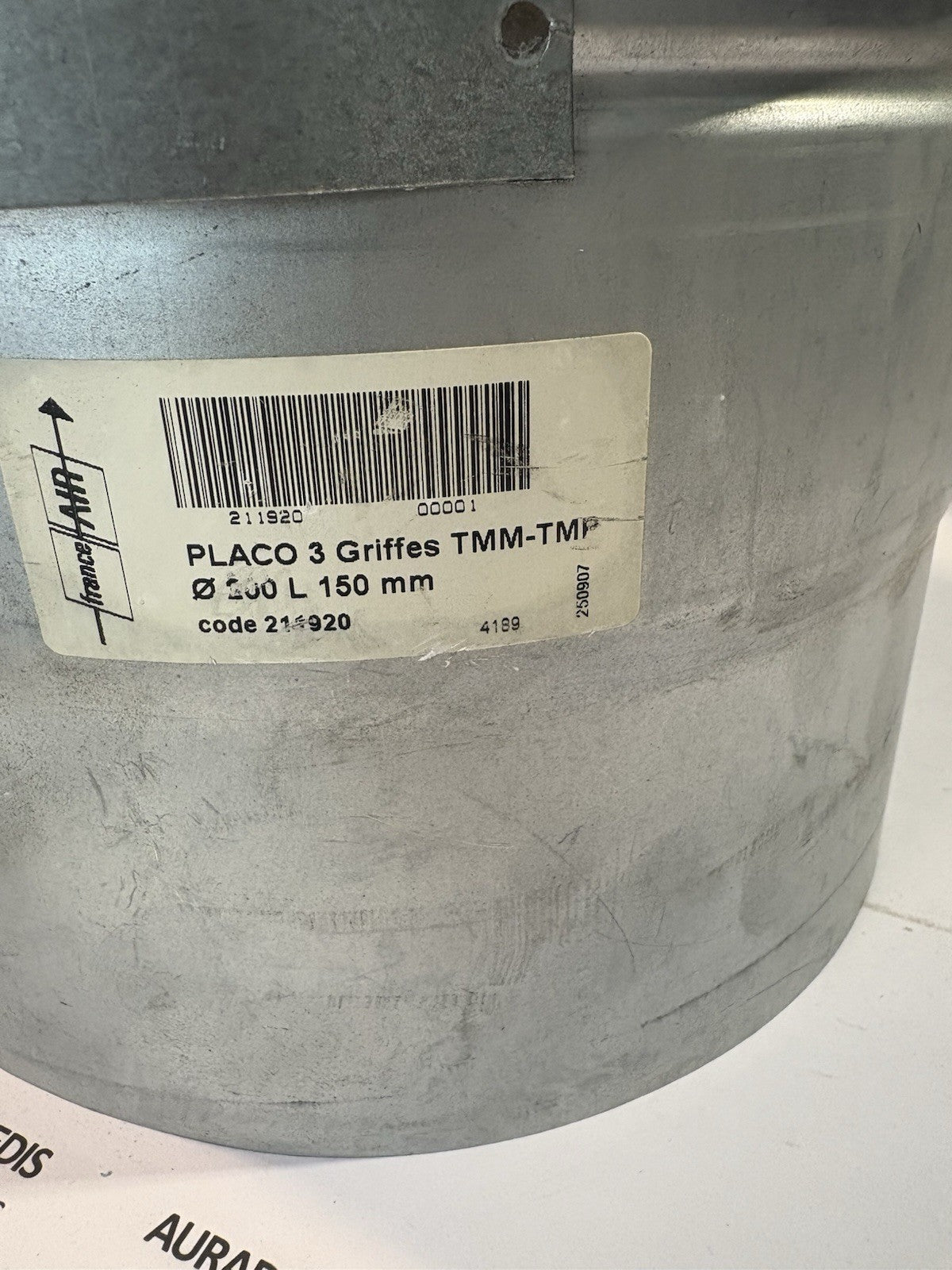 Manchon Placo 3 griffes France air diam 200
