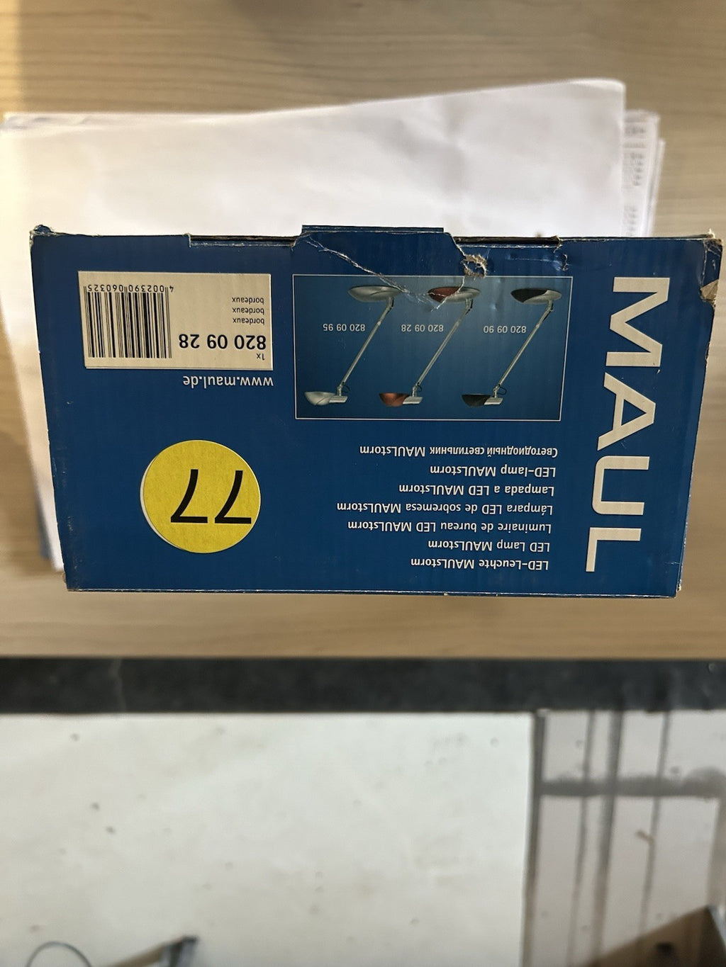 MAUL Lampe LED Storm, 8200928, Bordeaux