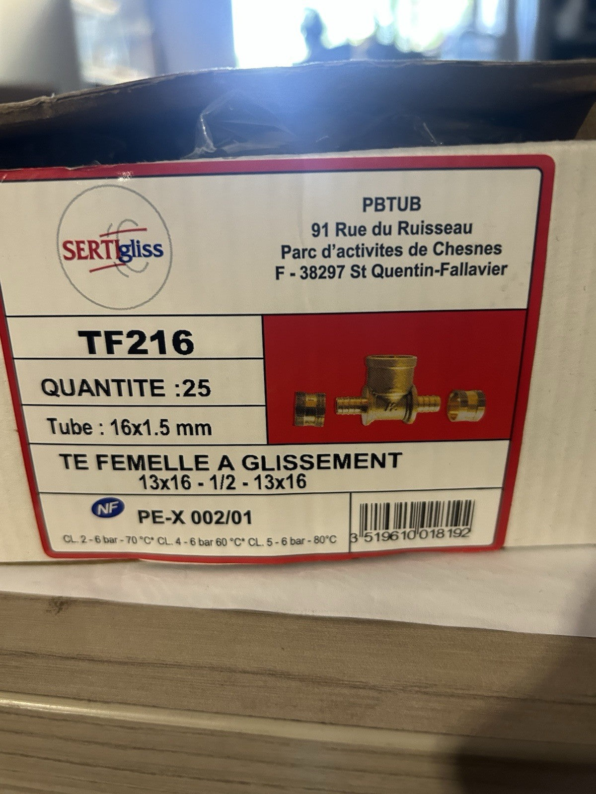 Lot De 25 TE Femelle A Glissement 13X16-1/2