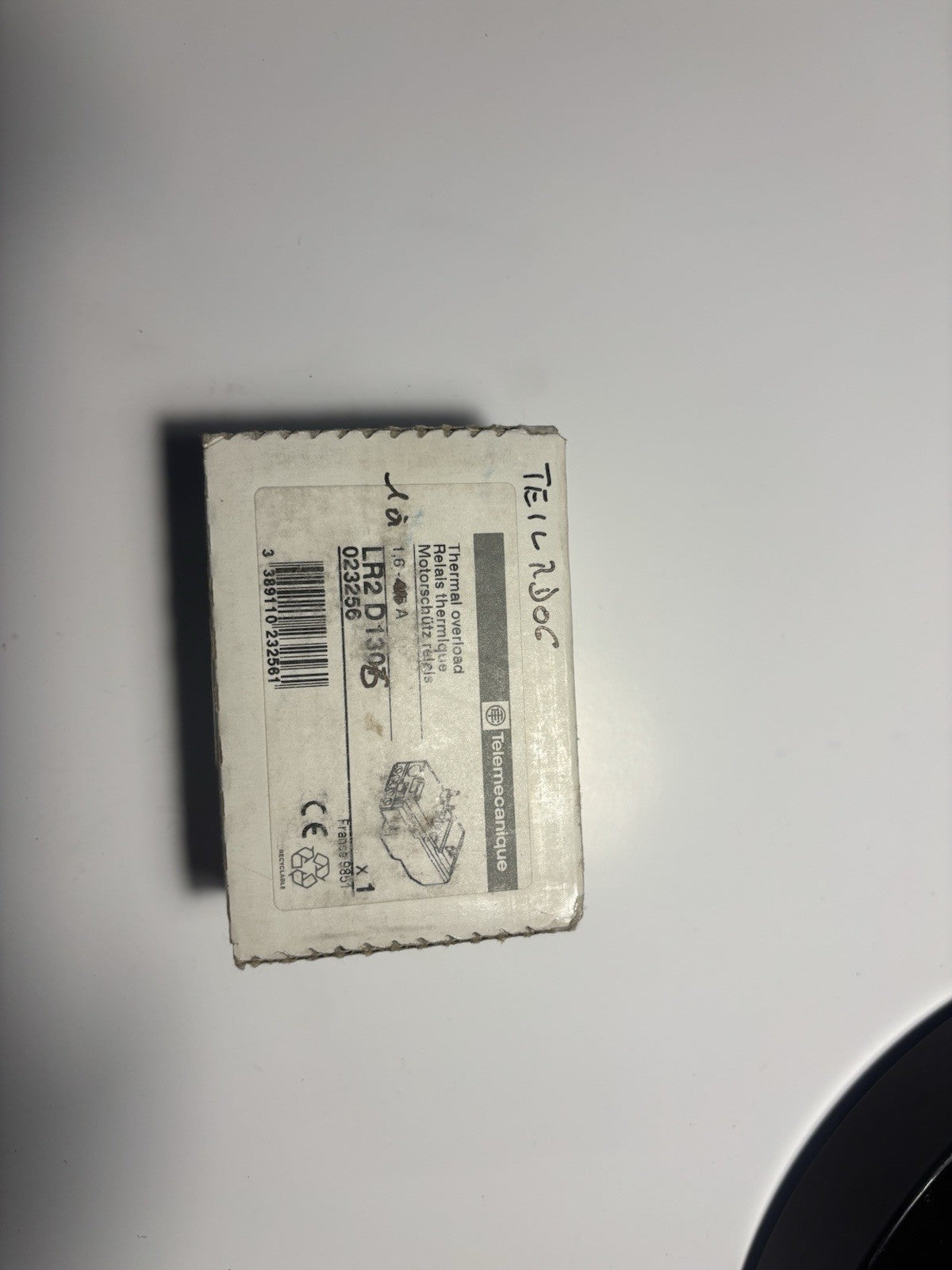 Relais thermique TeSys Télémécanique / Schneider - LR2 D1306 (1,6 - 2,5 A)