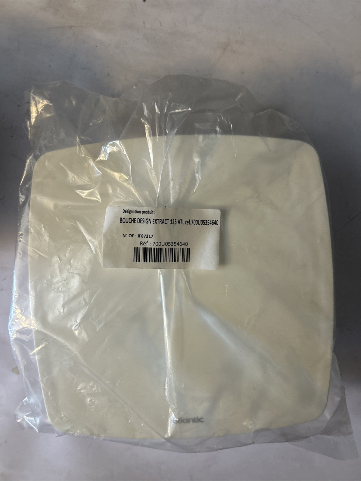 Bouche d'extraction sanitaire diamètre 125mm – Pour placo – Conduit VMC