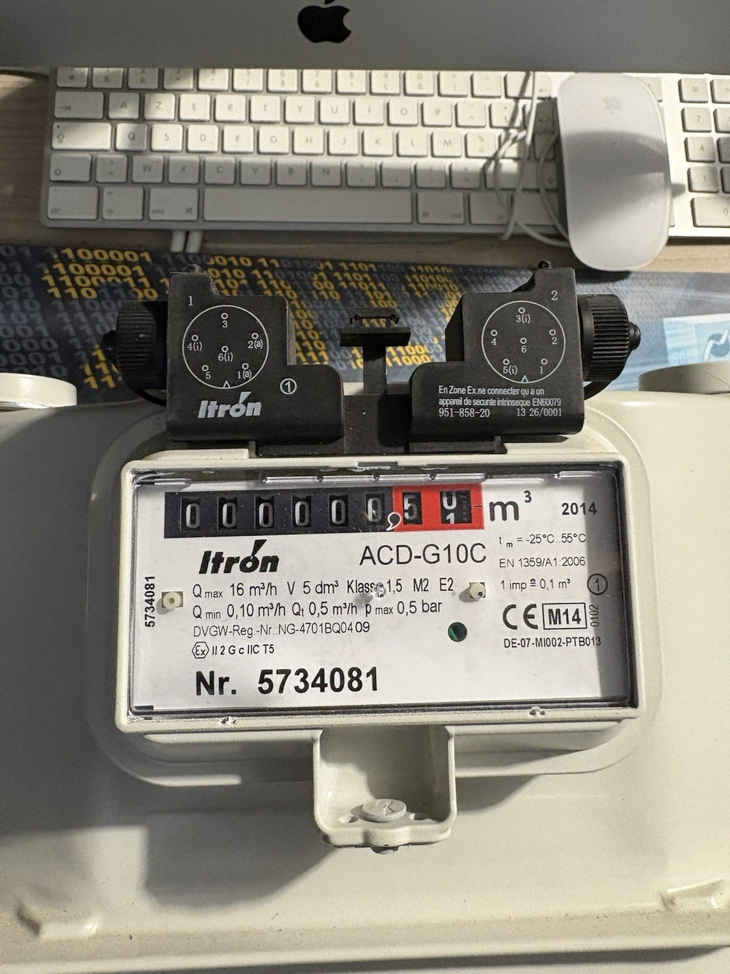 Compteur de gaz itron acd-g10c